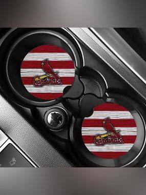 Cardinals Baseball Car Coasters Absorbent Set of (2)